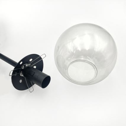 Brilagi - Przysufitowy żyrandol MALIVA 4xE14/15W/230V czarny/przezroczysty