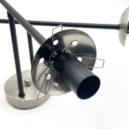 Brilagi - Przysufitowy żyrandol MALIVA 4xE14/15W/230V matowy chrom/przydymiony