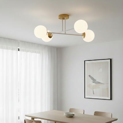 Brilagi - Przysufitowy żyrandol MALIVA 4xE14/15W/230V złoty/biały