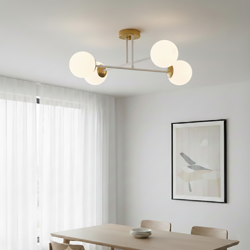 Brilagi - Przysufitowy żyrandol MALIVA 4xE14/15W/230V złoty/biały