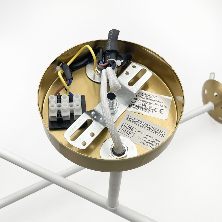 Brilagi - Przysufitowy żyrandol MALIVA 4xE14/15W/230V złoty/biały