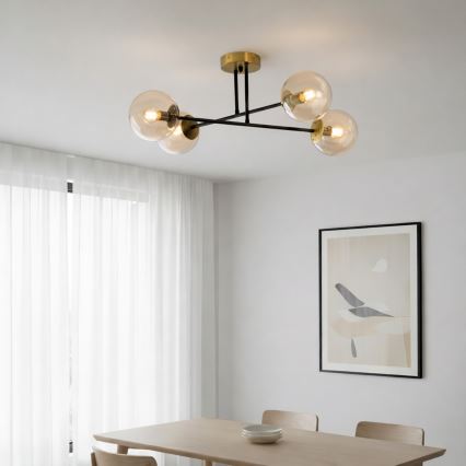 Brilagi - Przysufitowy żyrandol MALIVA 4xE14/15W/230V złoty