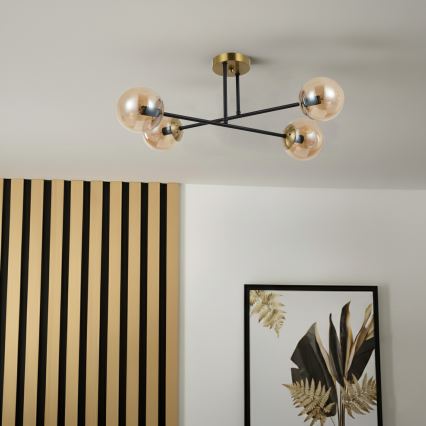 Brilagi - Przysufitowy żyrandol MALIVA 4xE14/15W/230V złoty