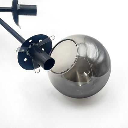 Brilagi - Przysufitowy żyrandol MALIVA 6xE14/15W/230V czarny/przydymiony