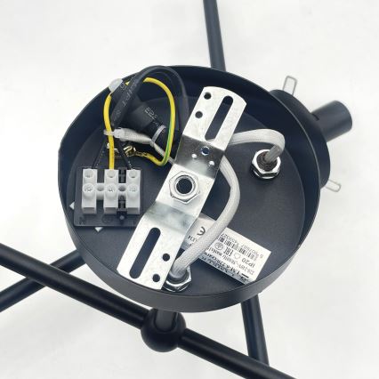 Brilagi - Przysufitowy żyrandol MALIVA 6xE14/15W/230V czarny/przydymiony