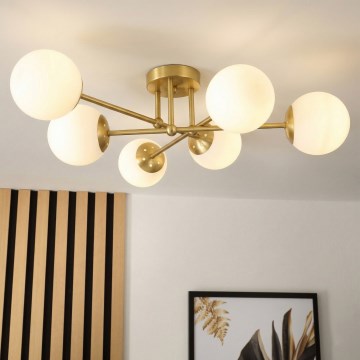 Brilagi - Przysufitowy żyrandol MALIVA 6xE14/15W/230V złoty/biały