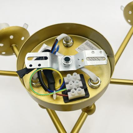 Brilagi - Przysufitowy żyrandol MALIVA 6xE14/15W/230V złoty/biały