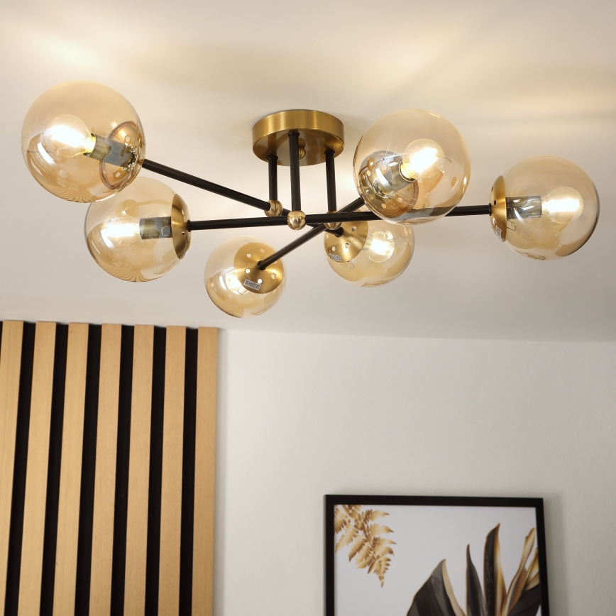 Brilagi - Przysufitowy żyrandol MALIVA 6xE14/15W/230V złoty