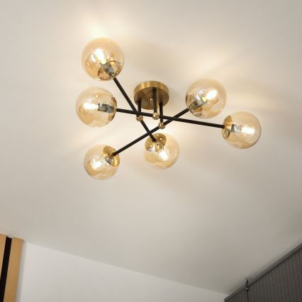 Brilagi - Przysufitowy żyrandol MALIVA 6xE14/15W/230V złoty