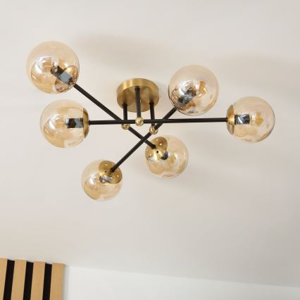 Brilagi - Przysufitowy żyrandol MALIVA 6xE14/15W/230V złoty