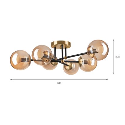 Brilagi - Przysufitowy żyrandol MALIVA 6xE14/15W/230V złoty