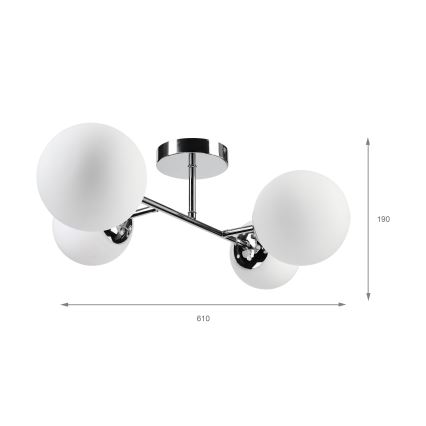 Brilagi - Przysufitowy żyrandol MALONY 4xE14/20W/230V błyszczący chrom