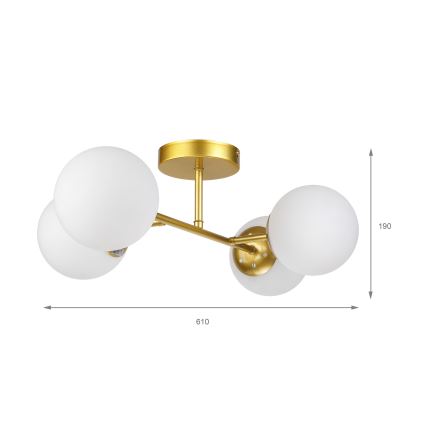 Brilagi - Przysufitowy żyrandol MALONY 4xE14/20W/230V złoty