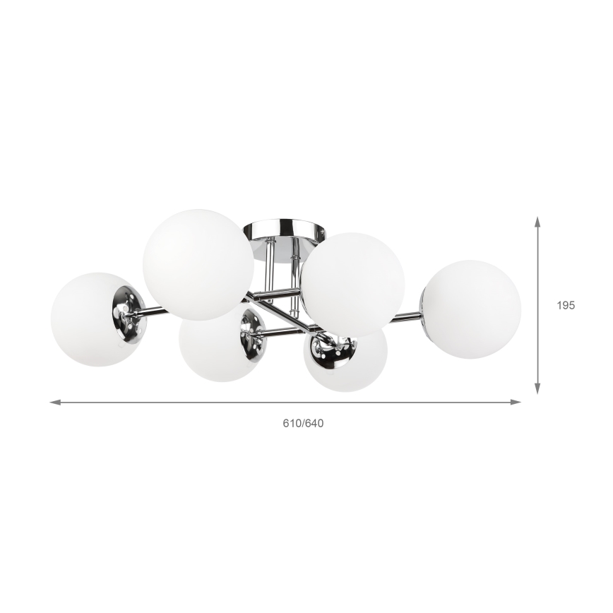 Brilagi - Przysufitowy żyrandol MALONY 6xE14/20W/230V błyszczący chrom