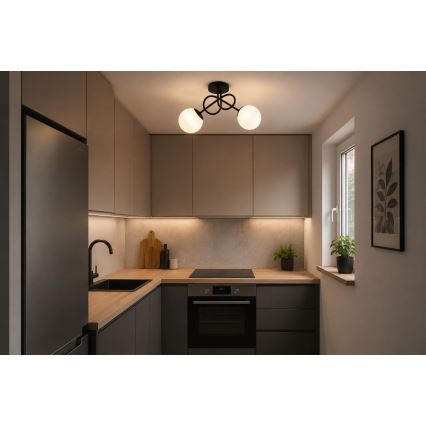 Brilagi - Przysufitowy żyrandol MILO 2xE27/60W/230V czarny