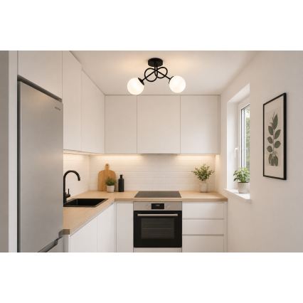 Brilagi - Przysufitowy żyrandol MILO 2xE27/60W/230V czarny