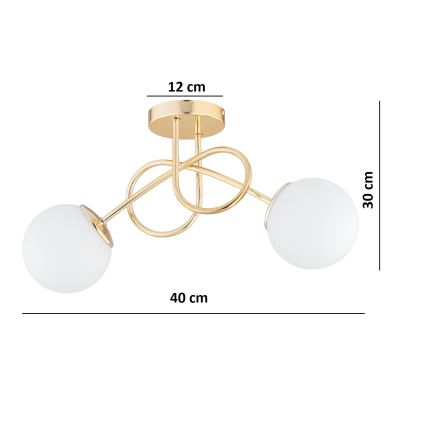 Brilagi - Przysufitowy żyrandol MILO 2xE27/60W/230V złoty
