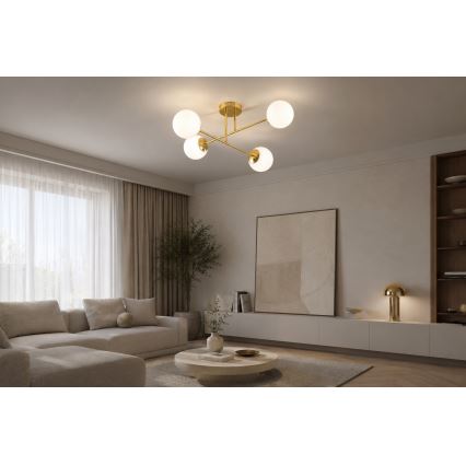 Brilagi - Przysufitowy żyrandol MILO 4xE27/60W/230V złoty
