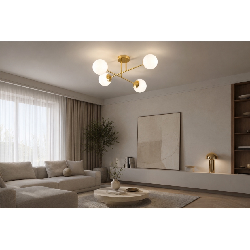Brilagi - Przysufitowy żyrandol MILO 4xE27/60W/230V złoty