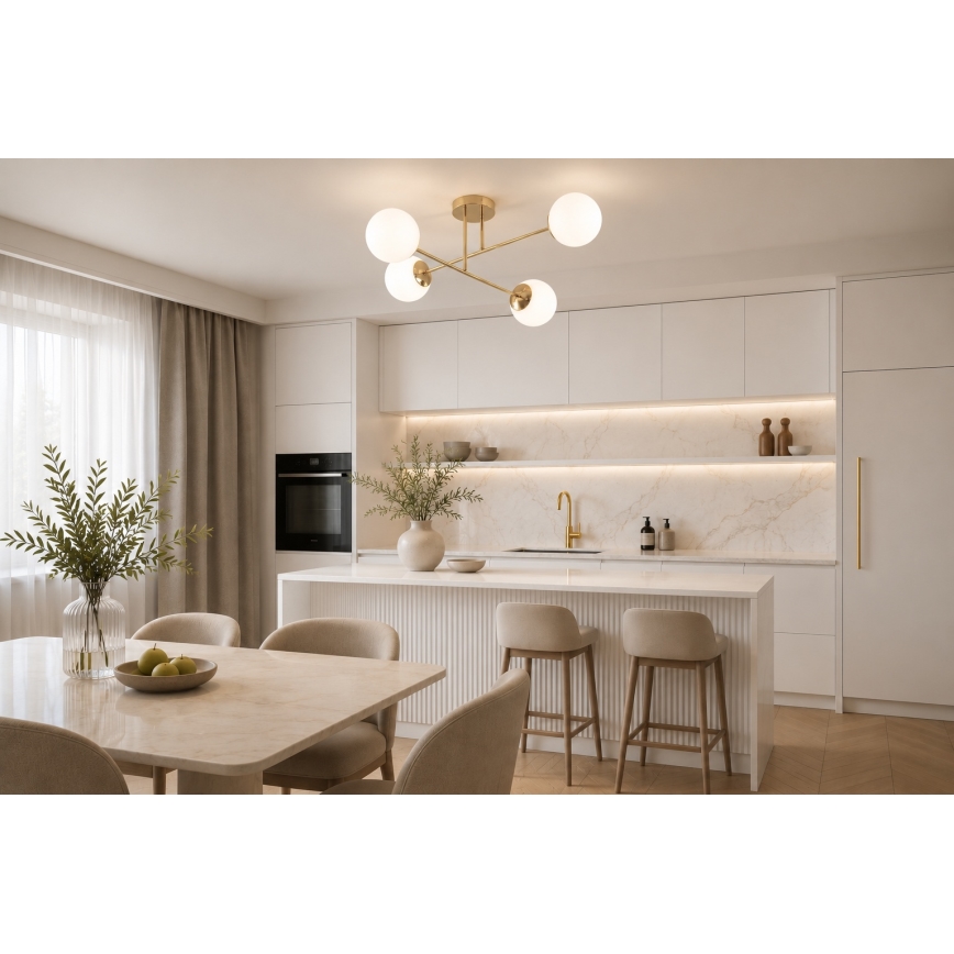 Brilagi - Przysufitowy żyrandol MILO 4xE27/60W/230V złoty