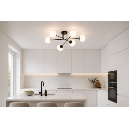 Brilagi - Przysufitowy żyrandol MILO 6xE27/60W/230V czarny