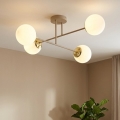 Brilagi - Przysufitowy żyrandol MILO ECRU 4xE27/60W/230V beżowy/złoty