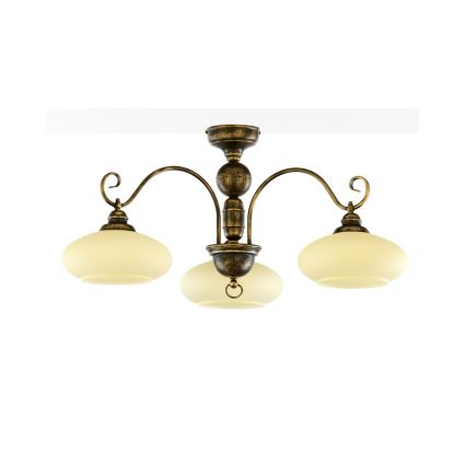 Brilagi - Przysufitowy żyrandol MOLLERO 3xE27/15W/230V śr. 84 cm brąz/patyna