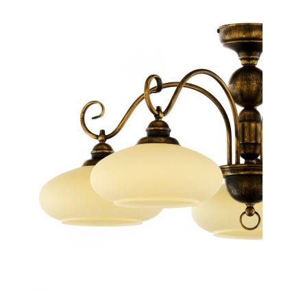 Brilagi - Przysufitowy żyrandol MOLLERO 5xE27/15W/230V śr. 84 cm brąz/patyna