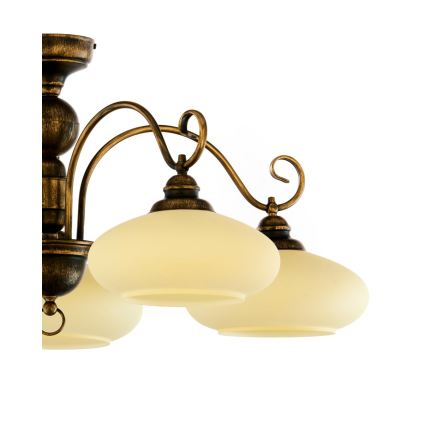 Brilagi - Przysufitowy żyrandol MOLLERO 5xE27/15W/230V śr. 84 cm brąz/patyna