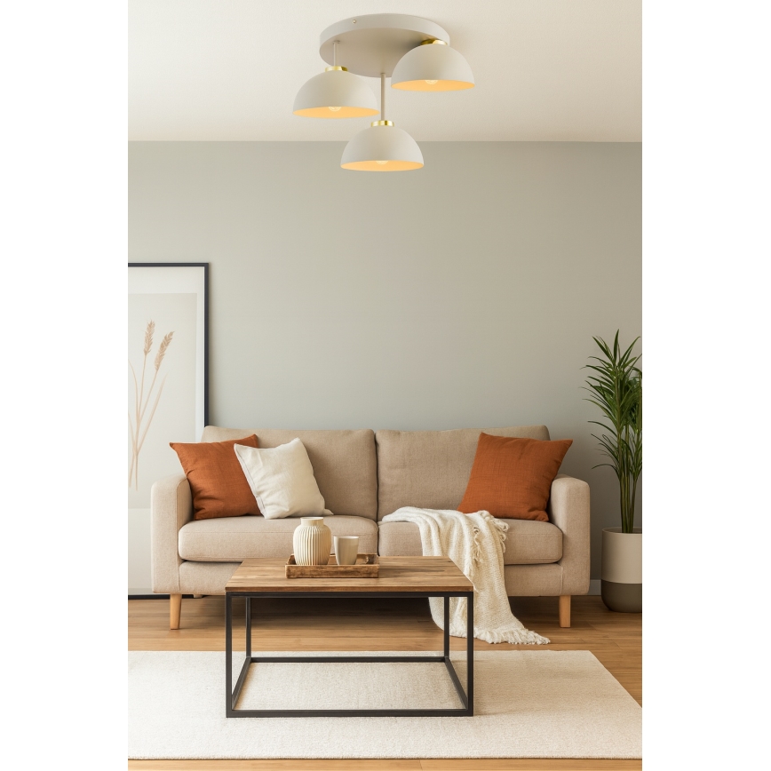 Brilagi - Przysufitowy żyrandol MOON 3xE27/60W/230V beżowy/złoty