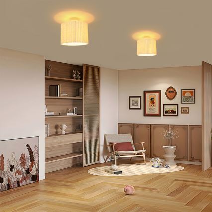 Brilagi - Przysufitowy żyrandol NORDIC WAVE 1xE27/15W/230V śr. 32 cm len/biały