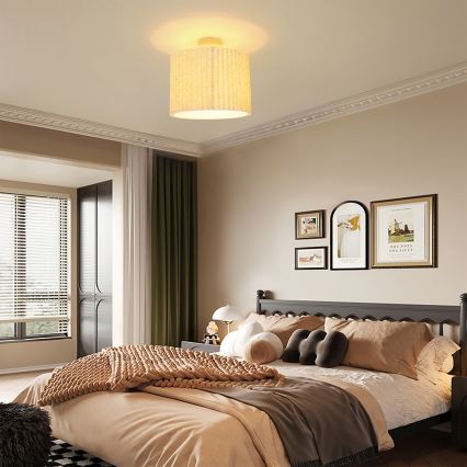 Brilagi - Przysufitowy żyrandol NORDIC WAVE 1xE27/15W/230V śr. 32 cm len/biały