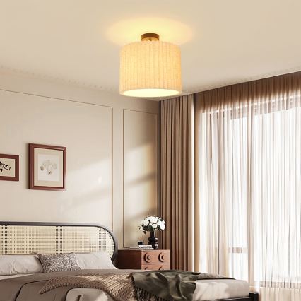 Brilagi - Przysufitowy żyrandol NORDIC WAVE 1xE27/15W/230V śr. 32 cm lniany/czarny