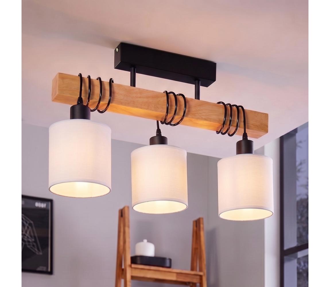Brilagi - Przysufitowy żyrandol NUBILA 3xE27/60W/230V sosna/biały