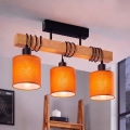 Brilagi - Przysufitowy żyrandol NUBILA 3xE27/60W/230V sosna/pomarańczowy