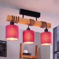 Brilagi - Przysufitowy żyrandol NUBILA 3xE27/60W/230V sosna/różowy