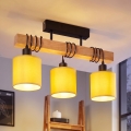 Brilagi - Przysufitowy żyrandol NUBILA 3xE27/60W/230V sosna/żółty