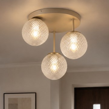 Brilagi - Przysufitowy żyrandol STELLA 3xE27/60W/230V beżowy/złoty