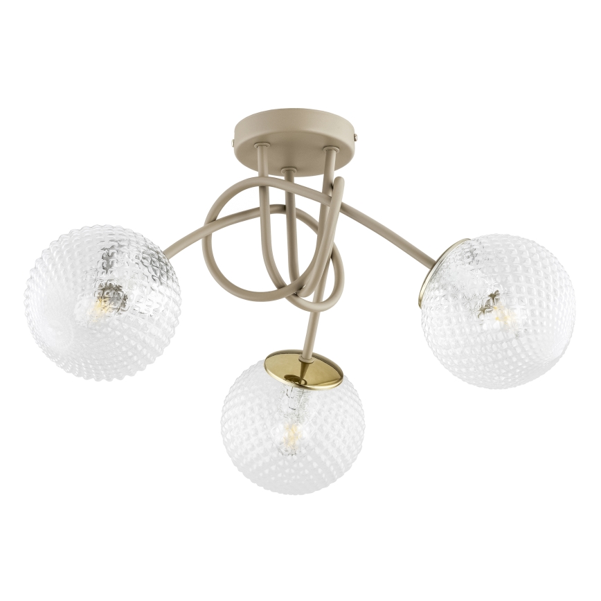 Brilagi - Przysufitowy żyrandol STELLA 3xE27/60W/230V beżowy/złoty