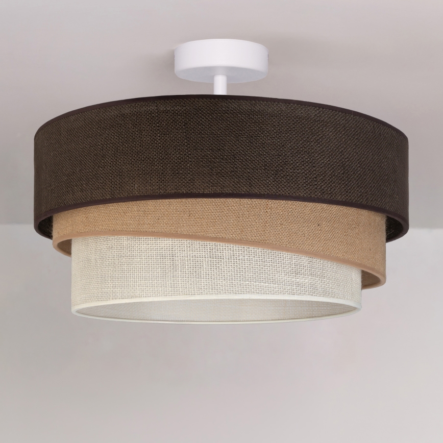 Brilagi - Przysufitowy żyrandol TRIO 1xE27/60W/230V śr. 40 cm brązowy/beżowy/biały
