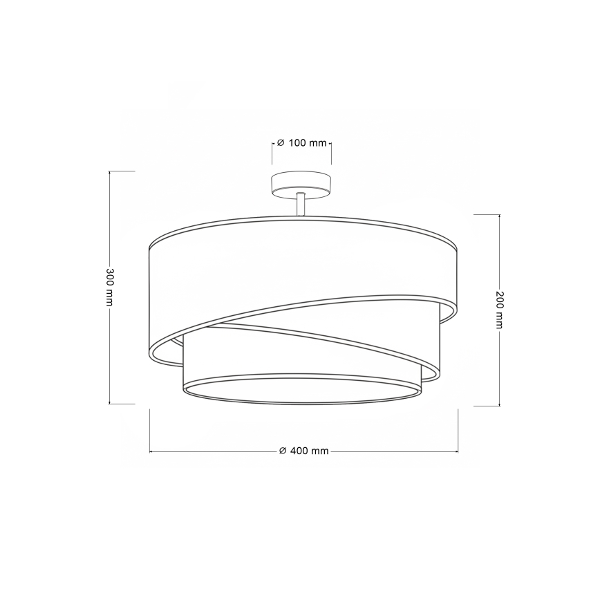 Brilagi - Przysufitowy żyrandol TRIO 1xE27/60W/230V śr. 40 cm brązowy/beżowy/biały