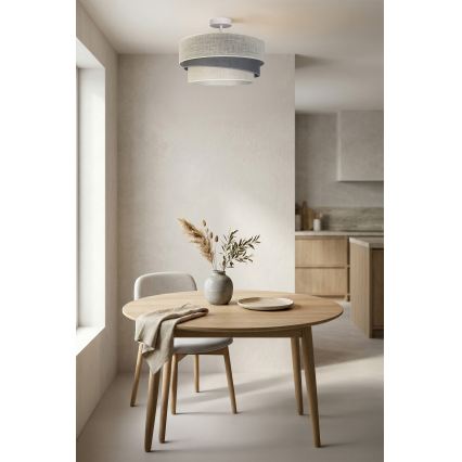 Brilagi - Przysufitowy żyrandol TRIO 1xE27/60W/230V śr. 40 cm kremowy/szary