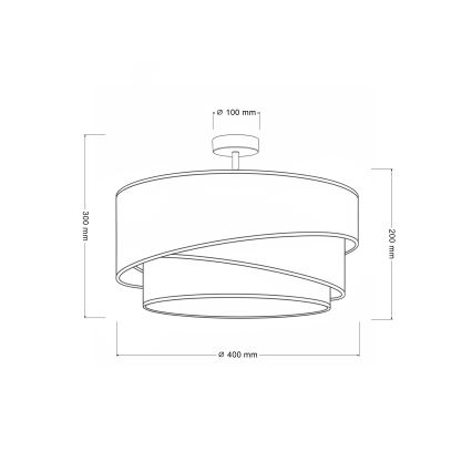 Brilagi - Przysufitowy żyrandol TRIO 1xE27/60W/230V śr. 40 cm kremowy/szary