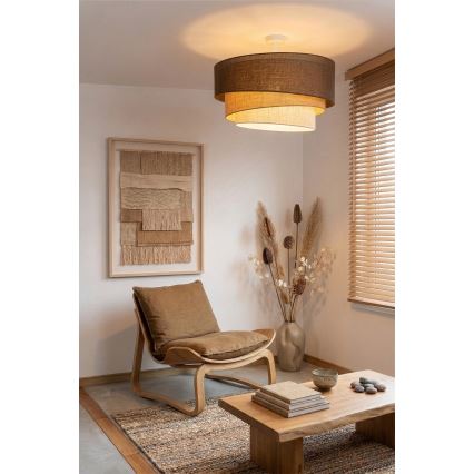 Brilagi - Przysufitowy żyrandol TRIO 3xE27/60W/230V Ø 60 cm brązowy/beżowy/biały