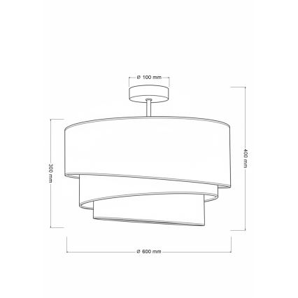 Brilagi - Przysufitowy żyrandol TRIO 3xE27/60W/230V Ø 60 cm brązowy/beżowy/biały