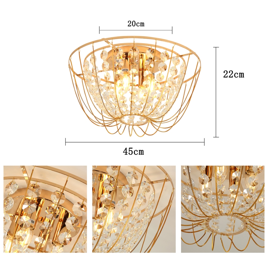 Brilagi - Przysufitowy żyrandol VASTERAS 4xE14/40W/230V śr. 45 cm