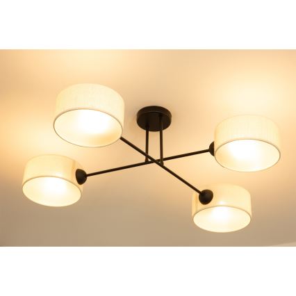 Brilagi - Przysufitowy żyrandol VIRGO 4xE14/40W/230V kremowy/czarny