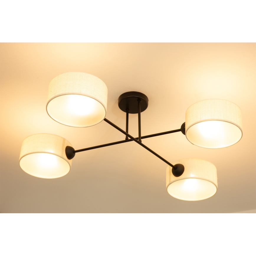 Brilagi - Przysufitowy żyrandol VIRGO 4xE14/40W/230V kremowy/czarny