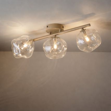 Brilagi - Przysufitowy żyrandol VULCANO 3xG9/8W/230V beżowy/dymny beżowy