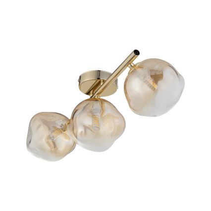 Brilagi - Przysufitowy żyrandol VULCANO 3xG9/8W/230V złoty/dymny beż